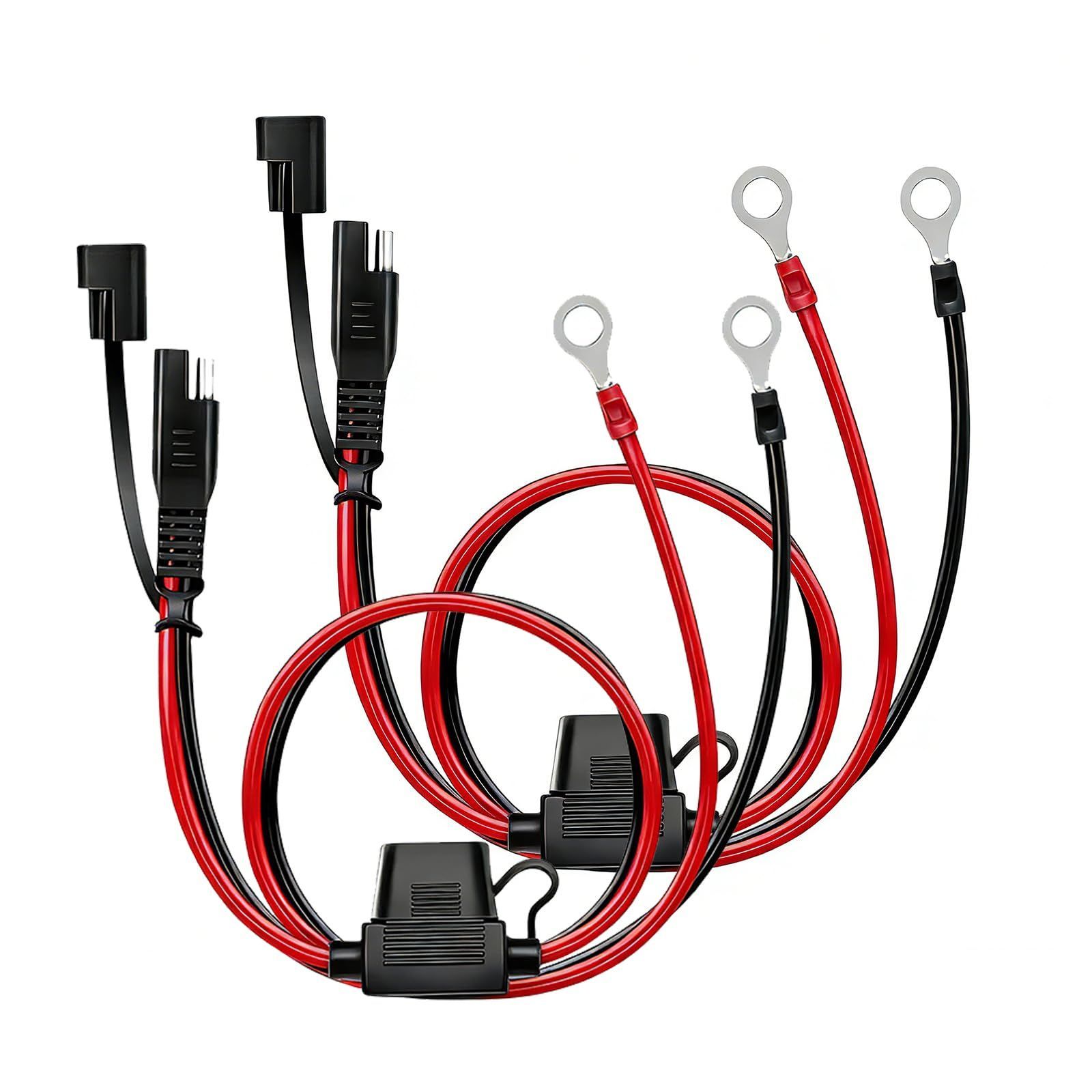 コネクタ バッテリー充電器 延長コード 接続ケーブル 16AWG ヒューズ