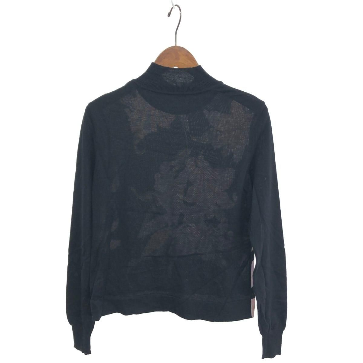 LEONARD レオナール ボトルネック長袖ニット サイズ:40 花柄/カシミヤ・シルク    ブラック レディース / 241021000433 LEONARD レオナール ボトルネック長袖ニット サイズ:40 花柄/カシミヤ