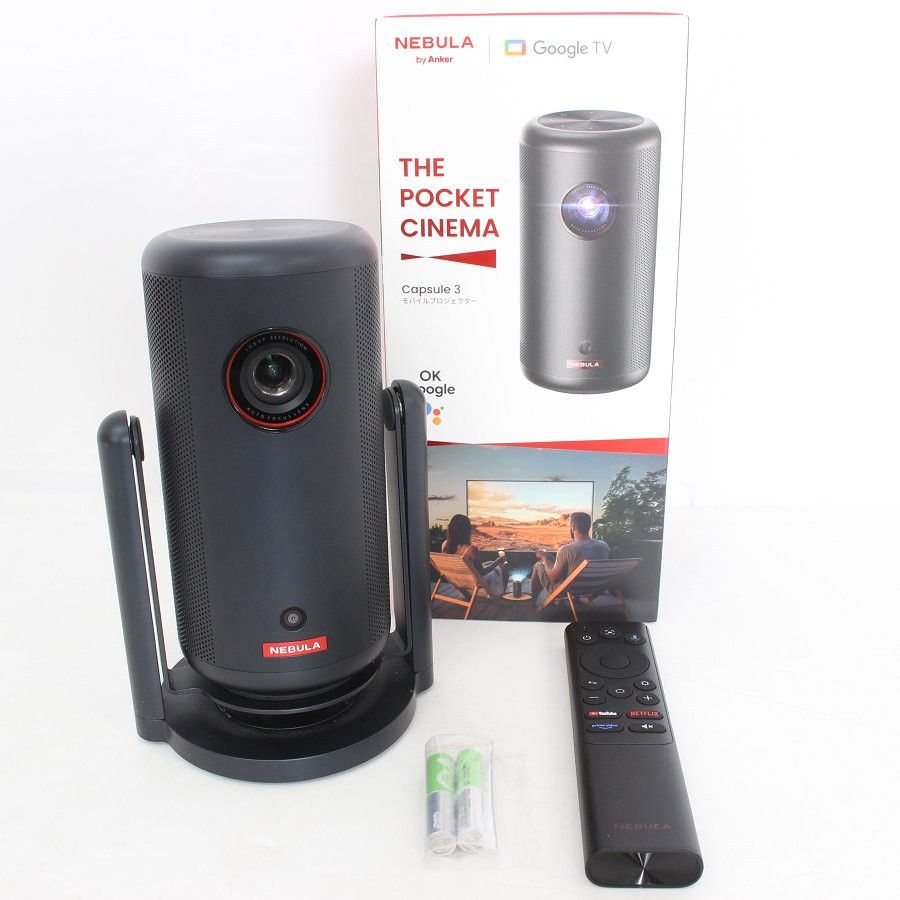 美品】Anker Nebula Capsule 3 D2425N11 ブラック モバイル 