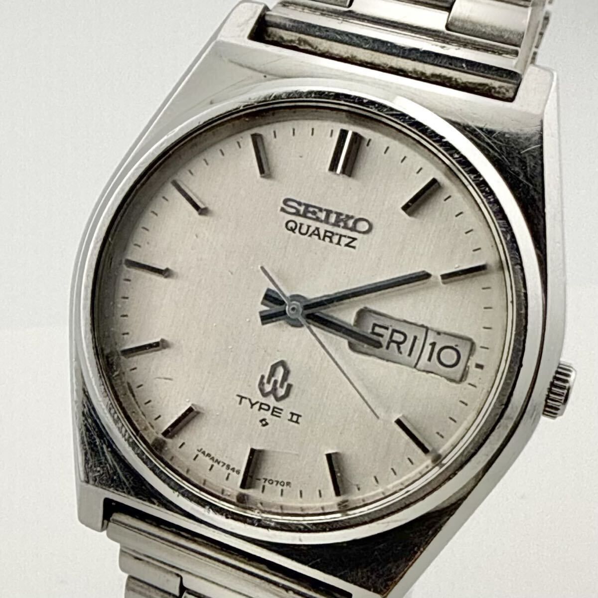 SEIKO 7546-7060 セイコー TYPE II メンズ 腕時計 稼働品 電池交換済 