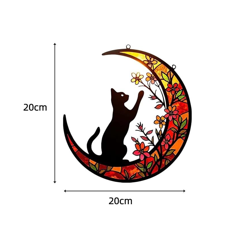 新品 ガラスウィンドウペンダント 月にいる猫 ライトキャッチャーペンダント アクリル サンキャッチャー 葉 窓 壁掛け オーナメント 装飾 ギフト クリスマス 感謝祭 ギフト 猫 -ショップニュース一覧