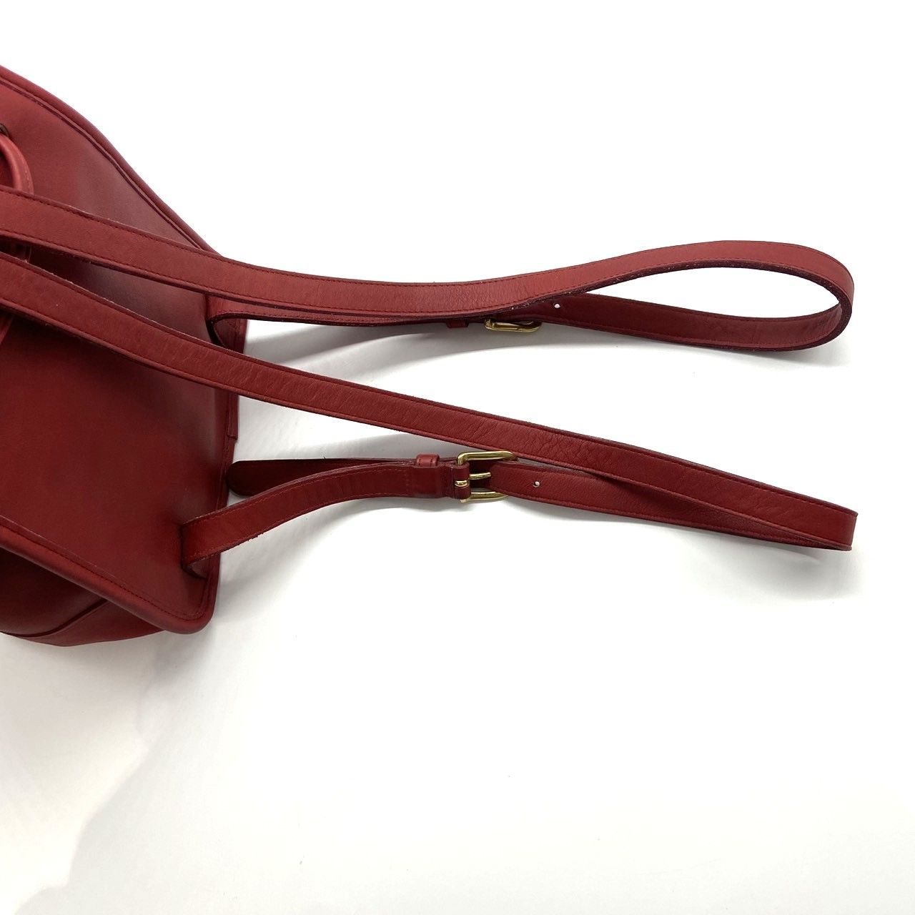 ☆COACH コーチ オールドコーチ ミニリュック 革 レザー レッド系