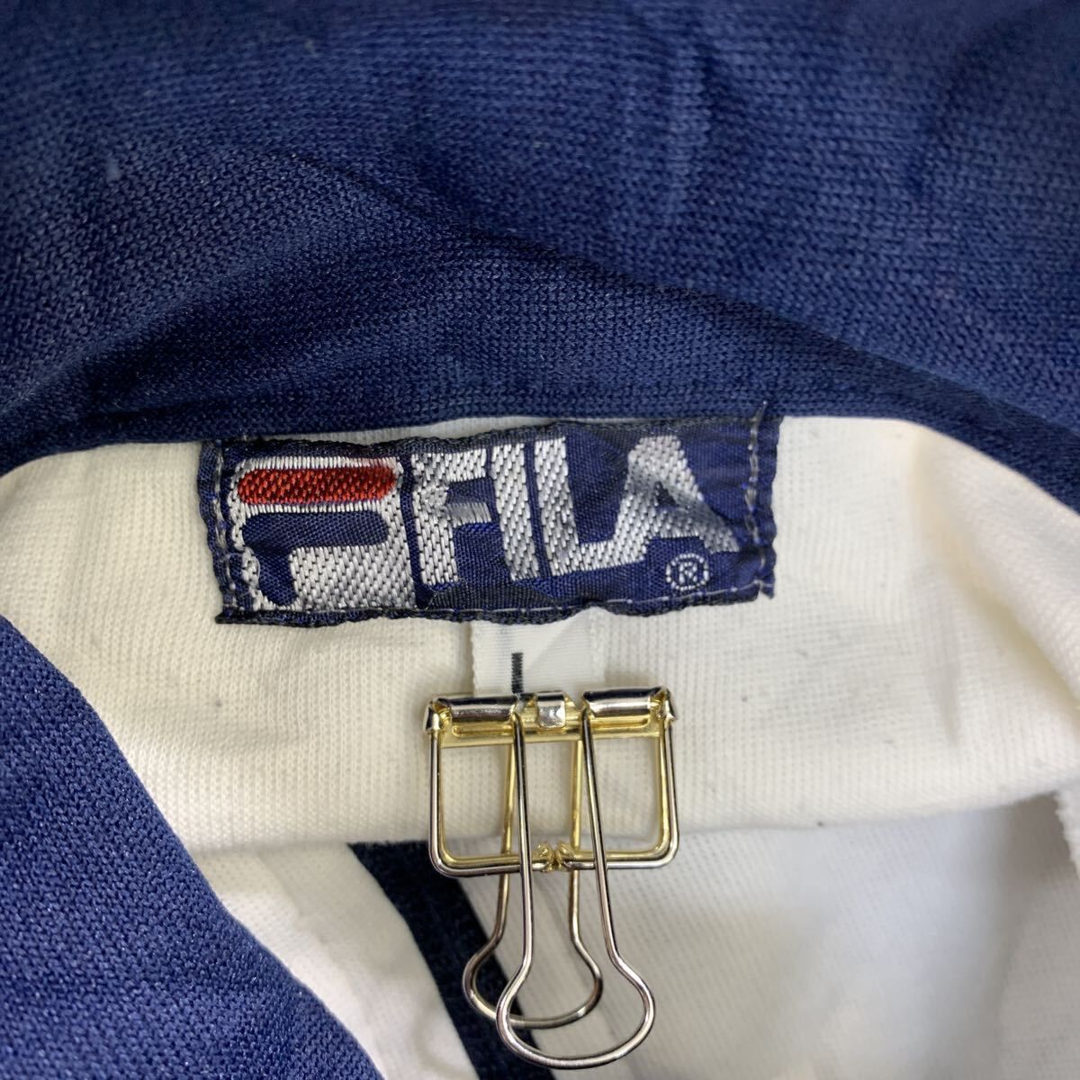 FILA ロゴジャージ L ネイビー ホワイト レッド フィラ ジップアップ 