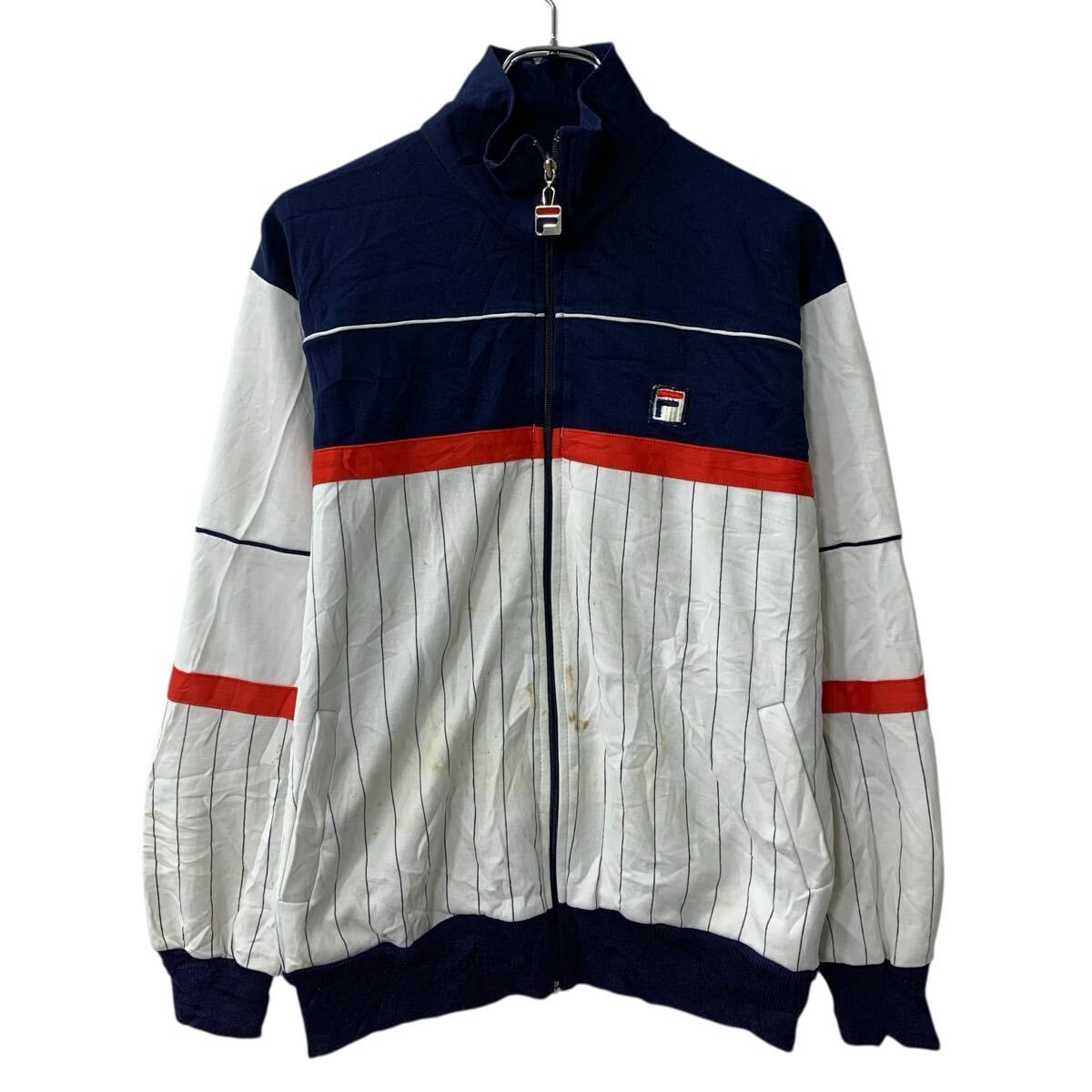 FILA ロゴジャージ L ネイビー ホワイト レッド フィラ ジップアップ 