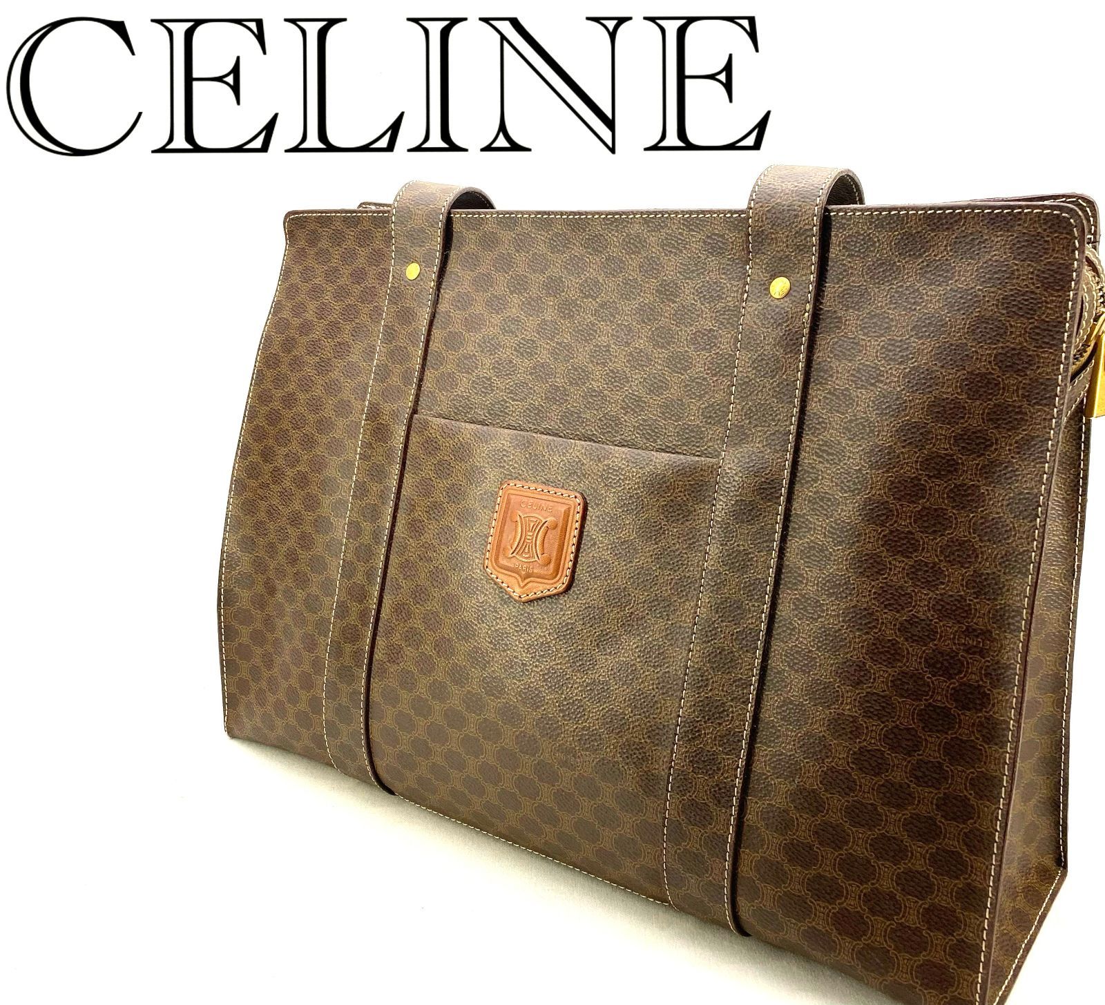 CELINE セリーヌ マカダム トート 肩掛け A4収納可 M95_254290 - メルカリ