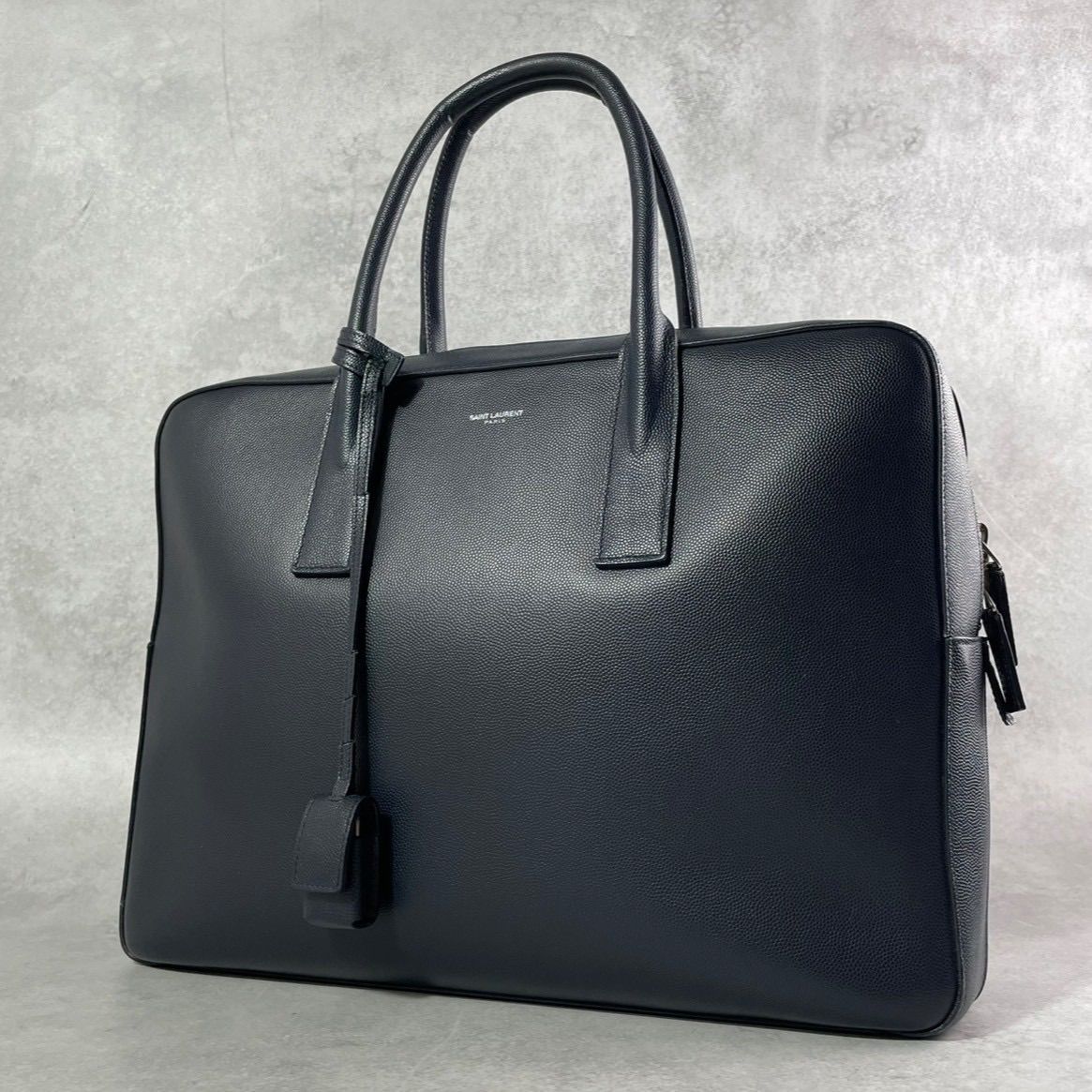 【良品】SAINT LAURENT ビジネスバッグ ミュージアム レザー 南京錠 美品 Saint Laurent サンローラン ミュージアム ブリーフケース
