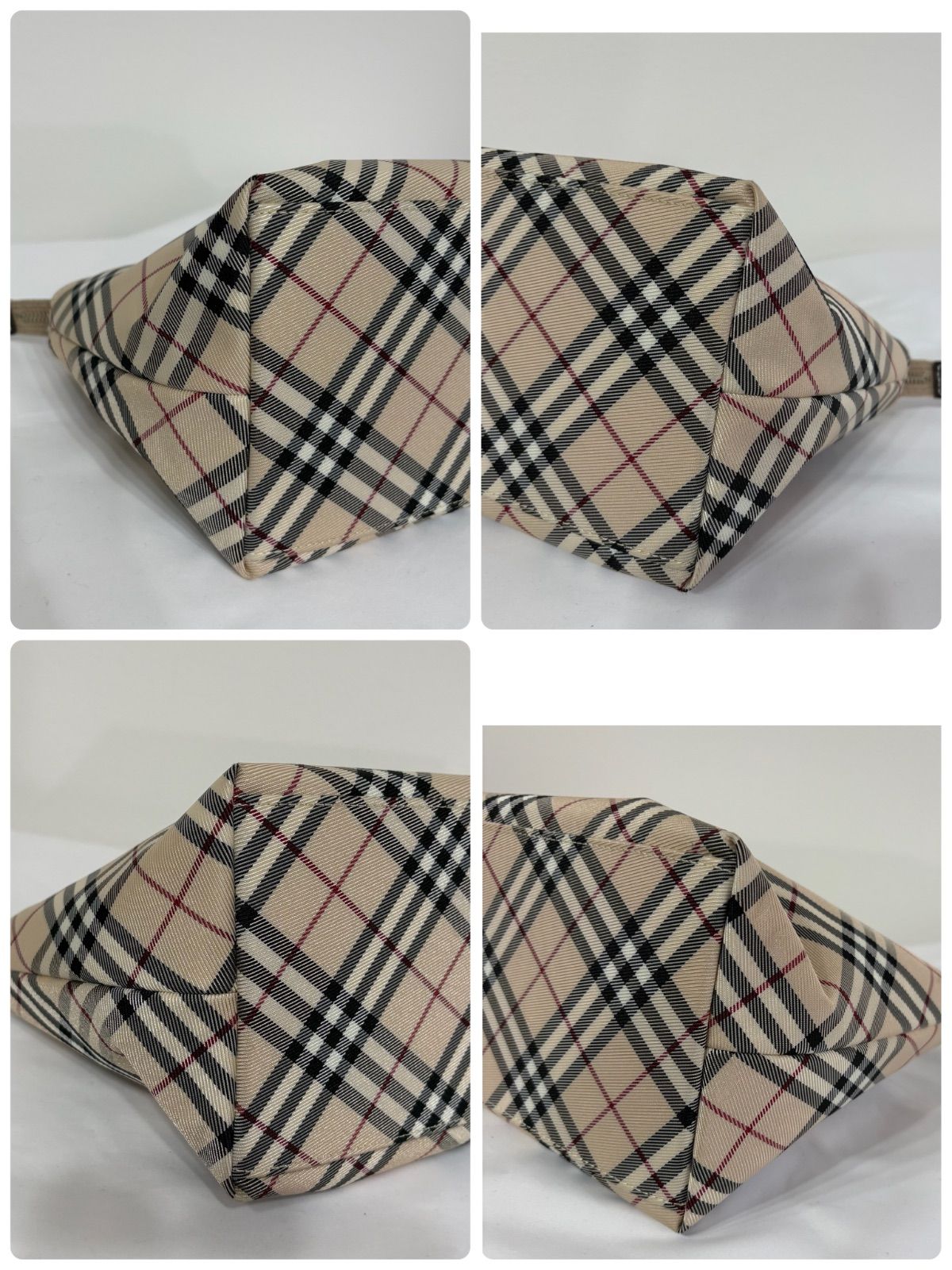 BURBERRY BLUE LABEL Nova Check Mini Boston Bag Handbag Beige Japan 