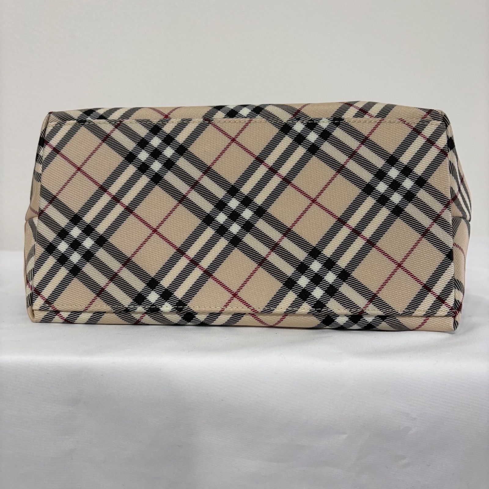 BURBERRY BLUE LABEL Nova Check Mini Boston Bag Handbag Beige Japan 