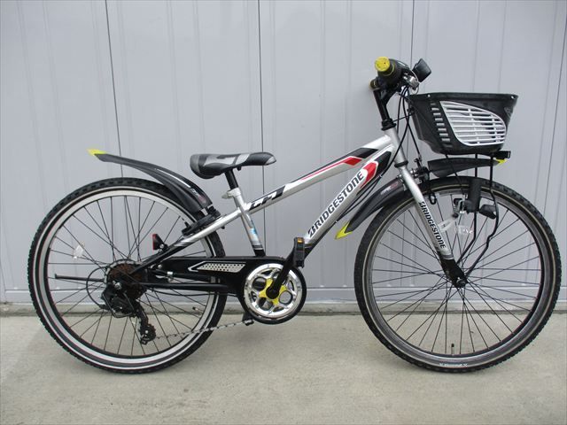 F15　★15800円★整備済み 中古子供自転車 【ブリヂストン　クロスファイヤー　24インチ　シルバー　 】 F15☆整備済み☆完成車発送☆中古子ども自転車【ブリヂストン クロス