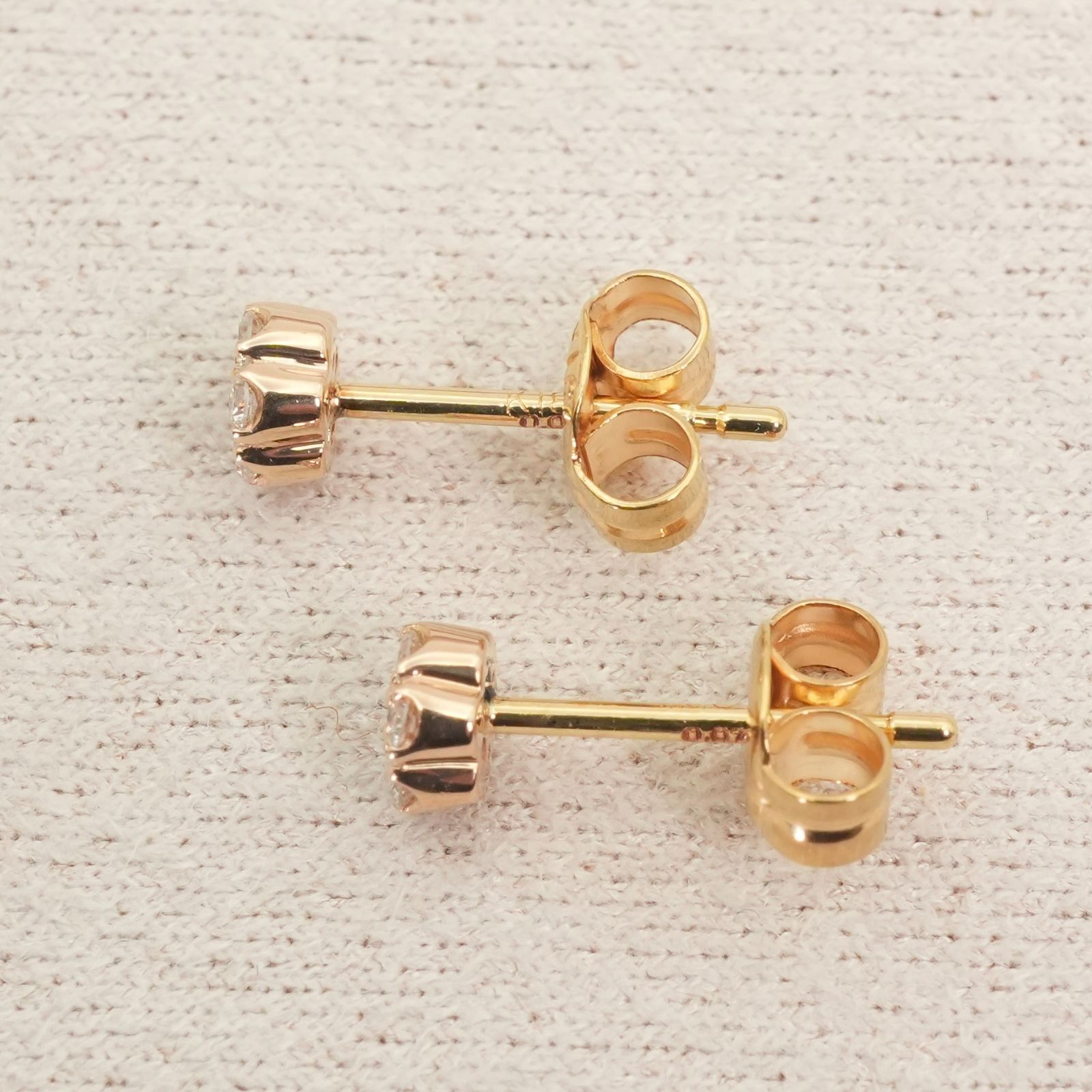 ポンテヴェキオ K18 フラワー ダイヤ 0.14ct ピアス/25-3998 - メルカリ