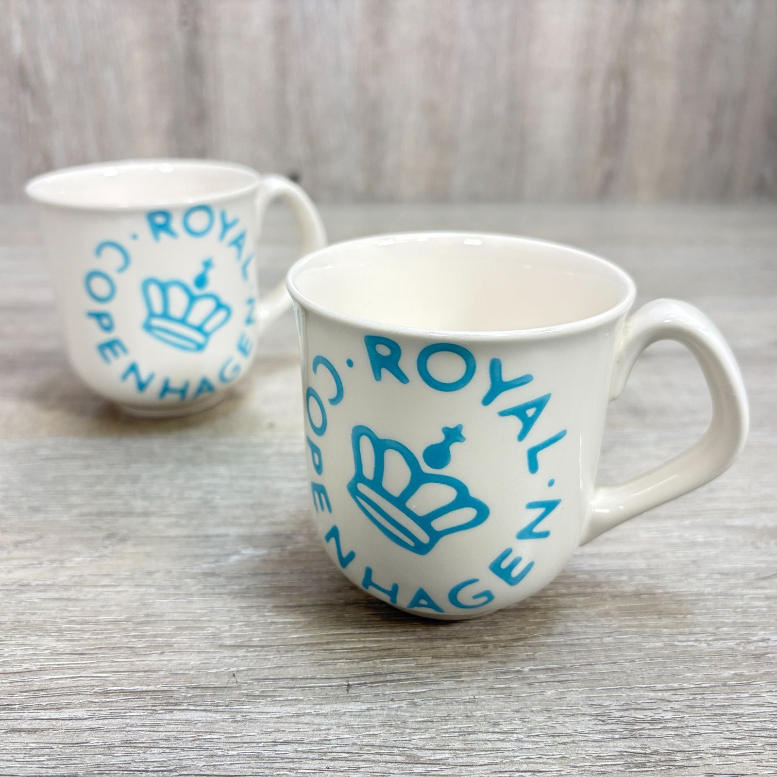 ROYAL COPENHAGEN ロイヤルコペンハーゲン FAJANCE 496 マグカップ 2客