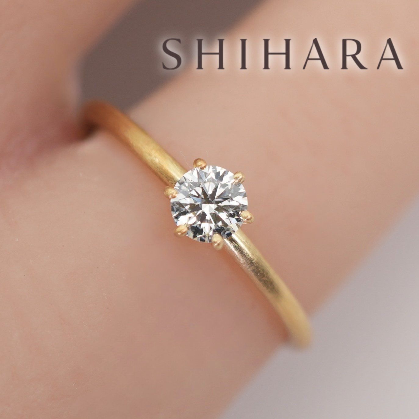 ⭐︎SHIHARA⭐︎シハラ⭐︎K18イエローゴールド⭐︎ダイヤモンド⭐︎美品⭐︎ Shihara Exclusive Diamond Collection - Emerald cut Signet Ring