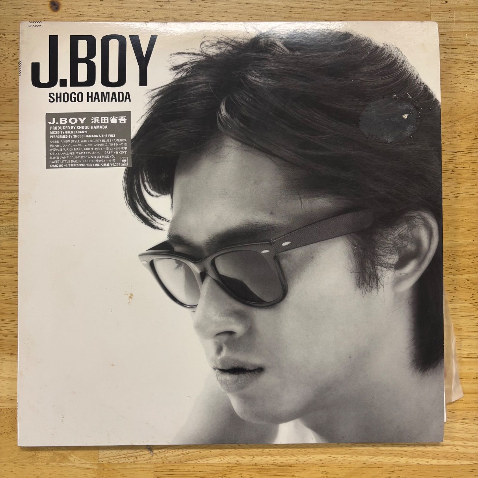 浜田省吾 J.BOY LPレコード 2枚組 オリジナル盤 1986年発売 18曲収録 