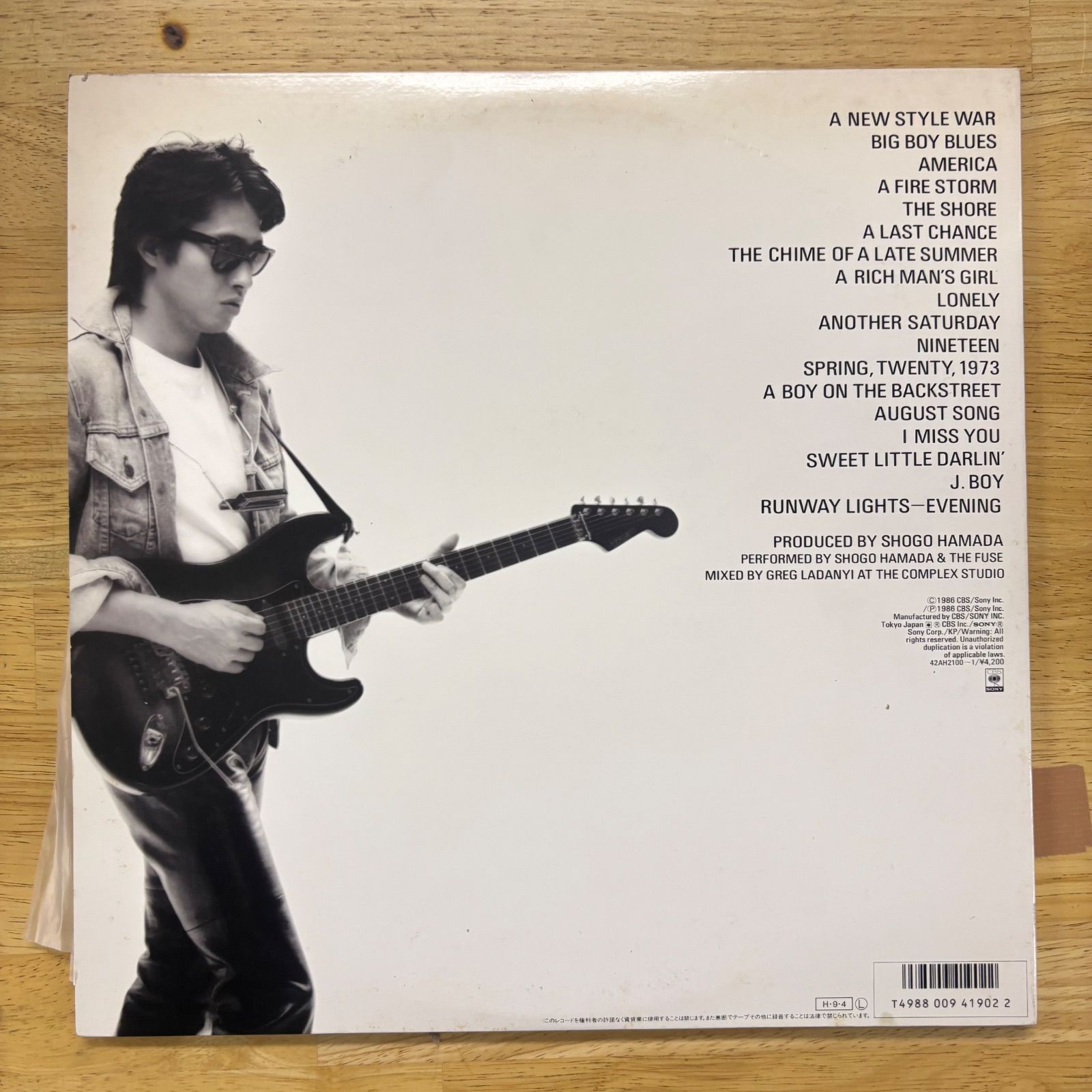 浜田省吾 J.BOY LPレコード 2枚組 オリジナル盤 1986年発売 18曲収録