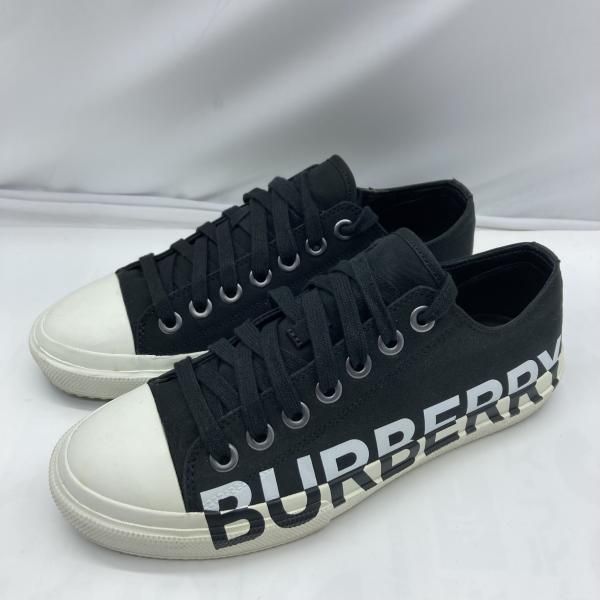 中古】BURBERRY LOW TOP SNEAKER UK6 ブラック/ホワイト バーバリー[19