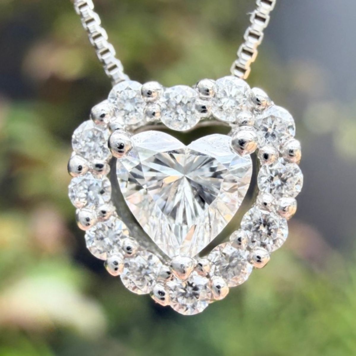PT900/PT850 ダイヤネックレス 0.12ct 40cm アクセサリー レディース