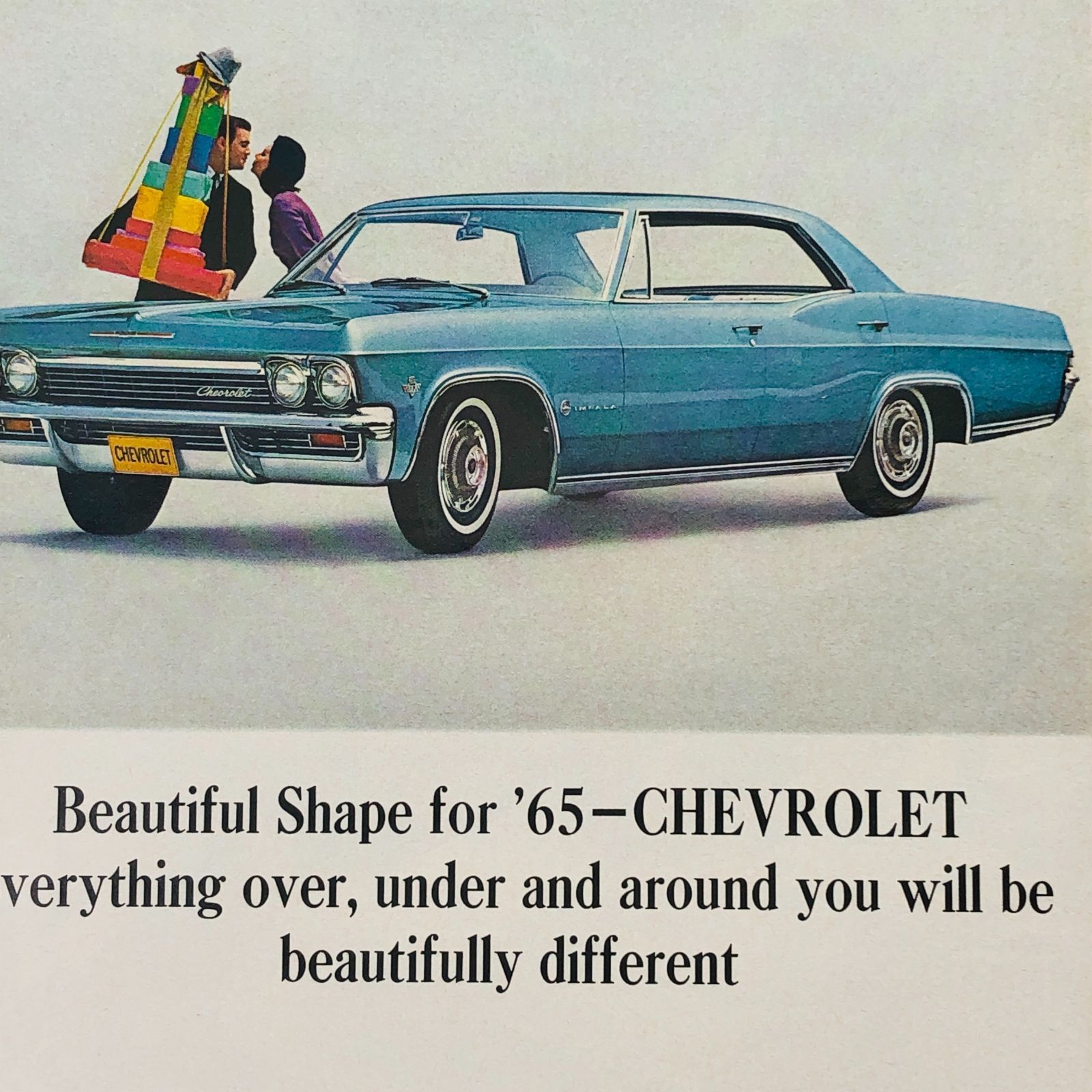 ビンテージ 広告 ポスター 『 シボレー(CHEVROLET) 』 フレーム付 