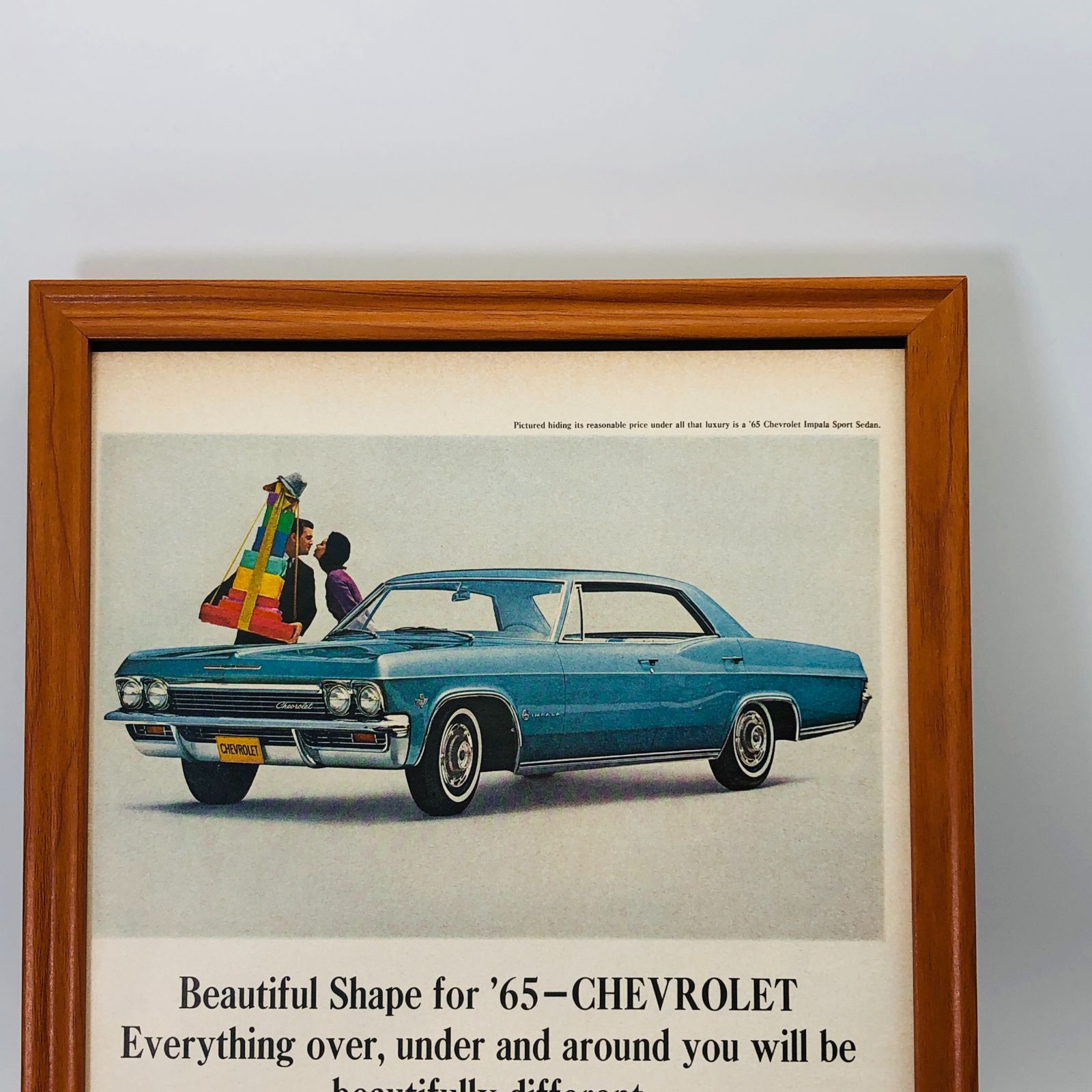 ビンテージ 広告 ポスター 『 シボレー(CHEVROLET) 』 フレーム付 