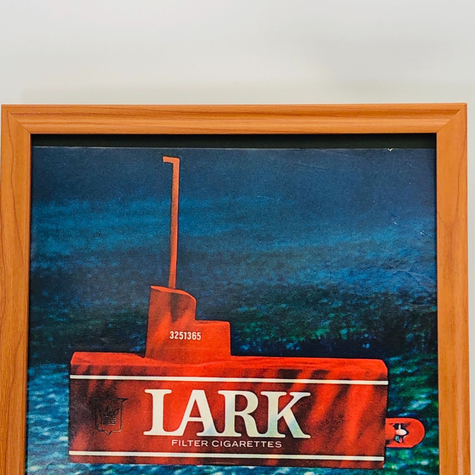 ビンテージ 広告 ポスター 『 ラーク(LARK)煙草 』 フレーム付 ※貴重な 