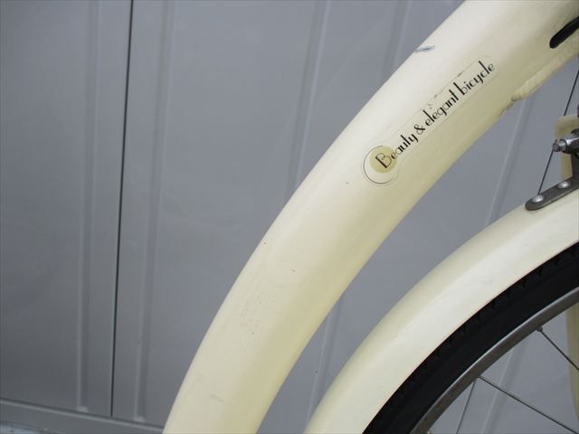 F21★限定特価　整備済み★中古自転車 【ブリヂストン　ボーテ　26インチ　アイボリー　3人乗り対応】 F21☆整備済み☆完成車発送☆中古シティ自転車【ブリヂストン ボーテ