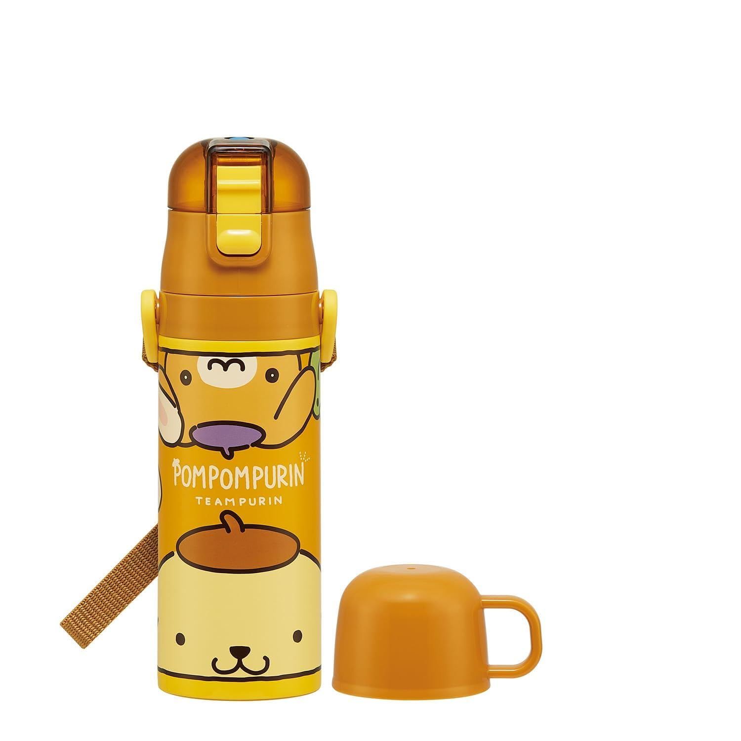 新品 スケーター(Skater) 水筒 子供用 2WAY 直飲み 470ml コップ飲み 430ml サンリオ ポムポムプリン 女の子 ステンレス 保温保冷 軽量 waterbottle スポーツボトル キッズ こども 水瓶 SKDC4-A