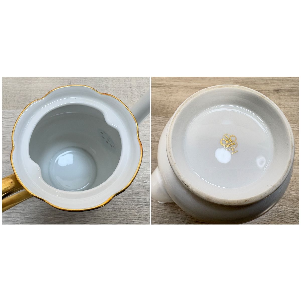 ご購入前にコメント下さい！OKURA陶園  クリーマー（大） 大倉陶園 The Okura 色蒔き マロン カップ＆ソーサー 1客 - メルカリ