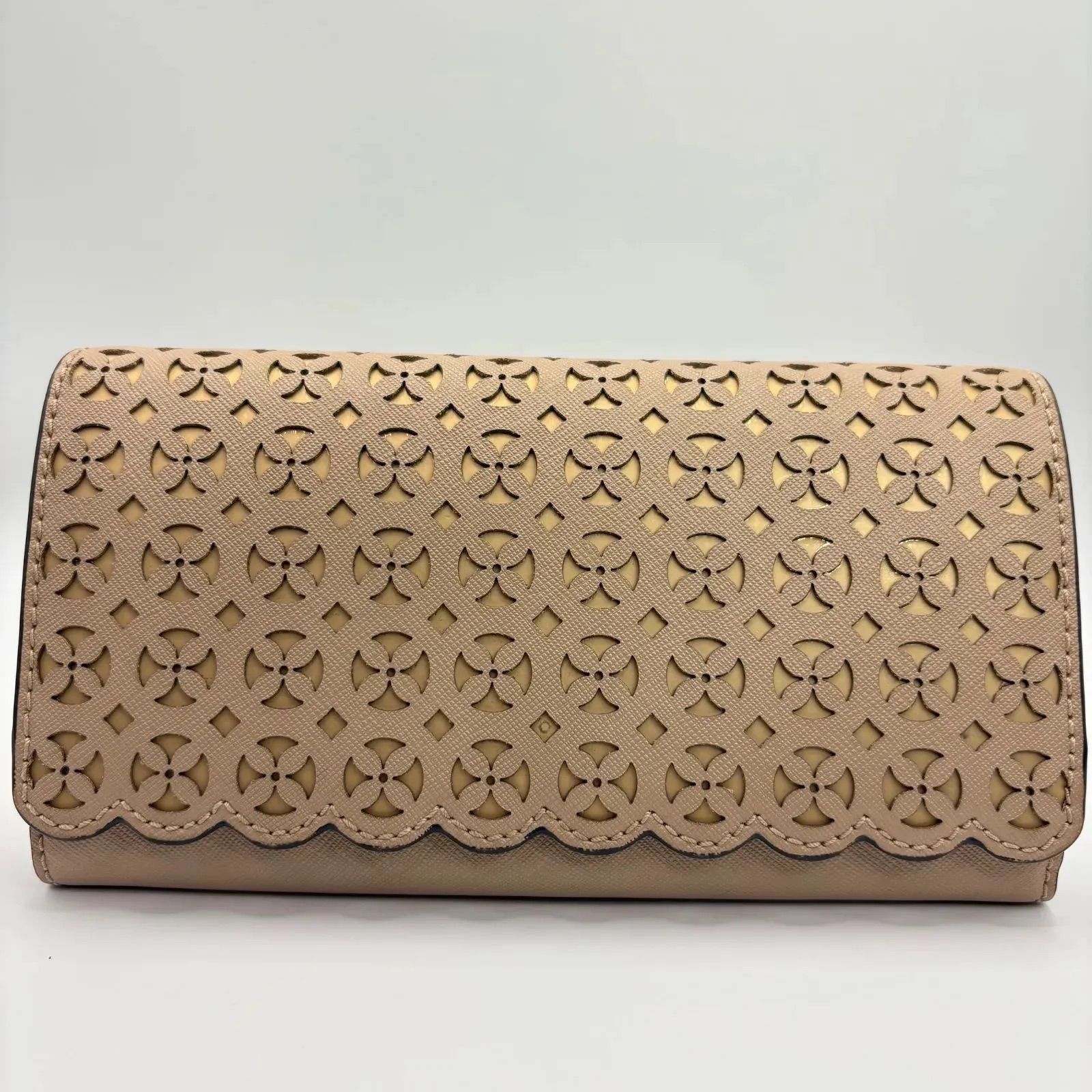 MICHAEL KORS マイケルコース 長財布 ベージュ フラワーモチーフ 
