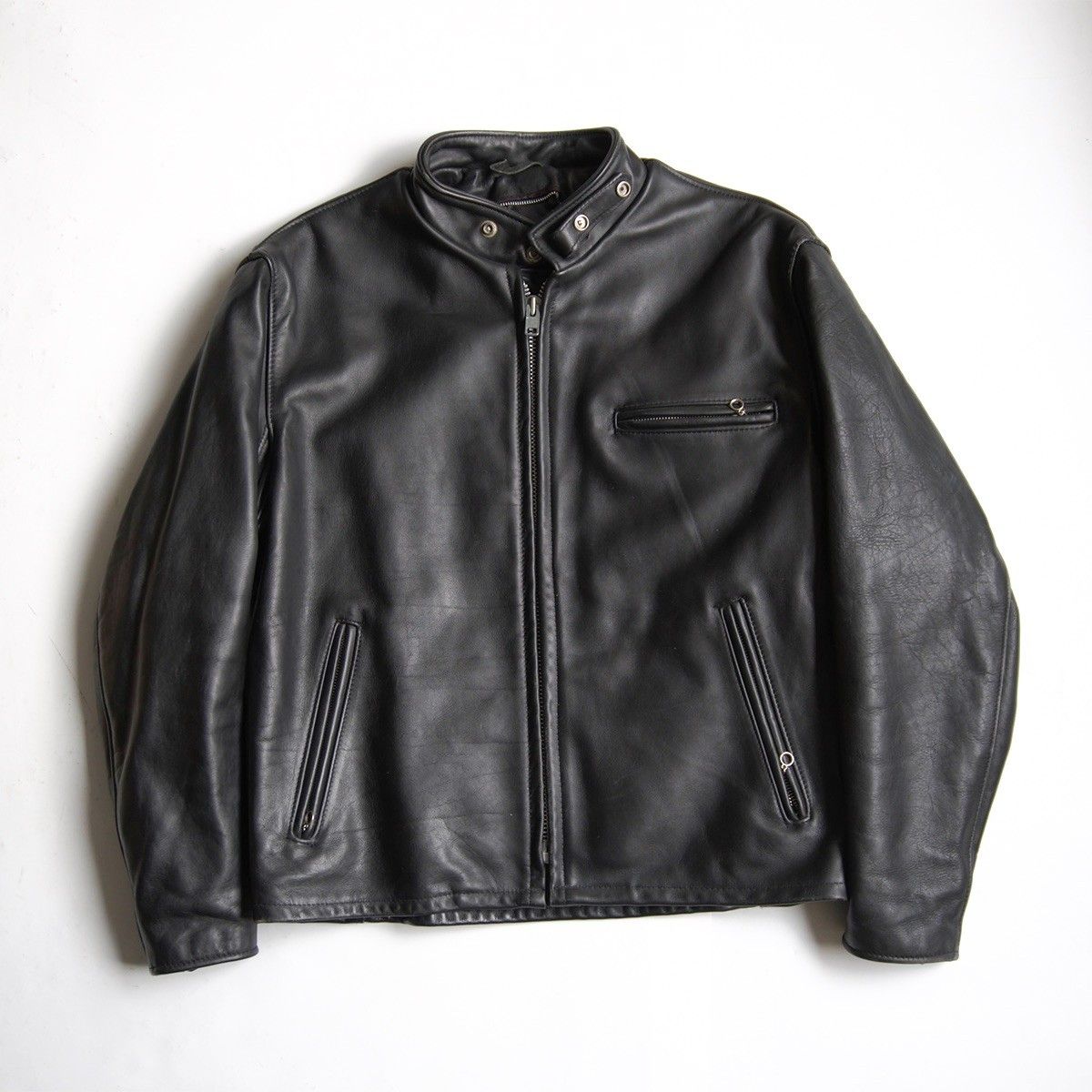 schott 641E サイズ34 美品/ビッグサイズ】SCHOTT【641/シングルライダースジャケット】44