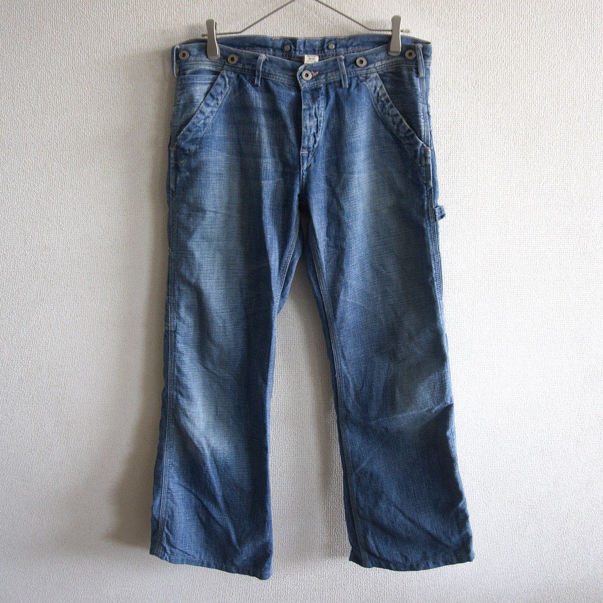 RRL バックルバック デニムペインターパンツ 名作】RRL【BUCKLEBACK DENIM PAINTER PANTS】30×34 アメリカ製 デニム