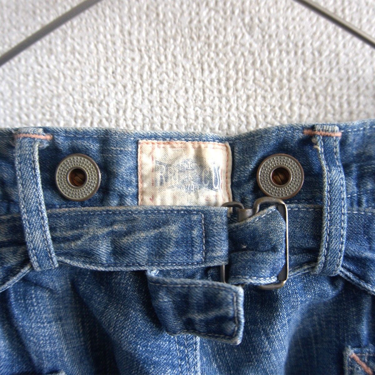 名作】RRL【BUCKLEBACK DENIM PAINTER PANTS】30×34 アメリカ製 デニム