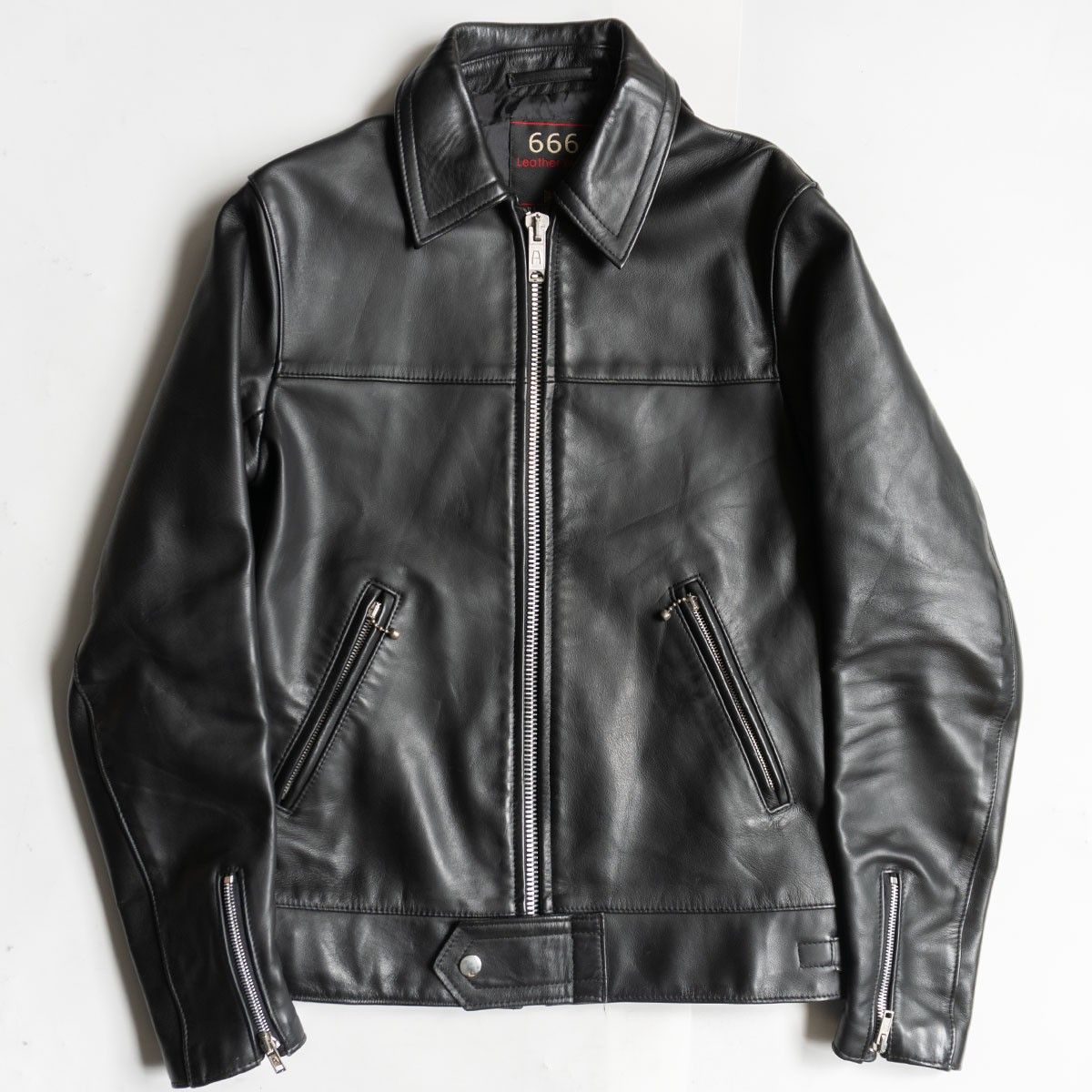 美品】666 triple six【ステアハイド シングルライダースジャケット 