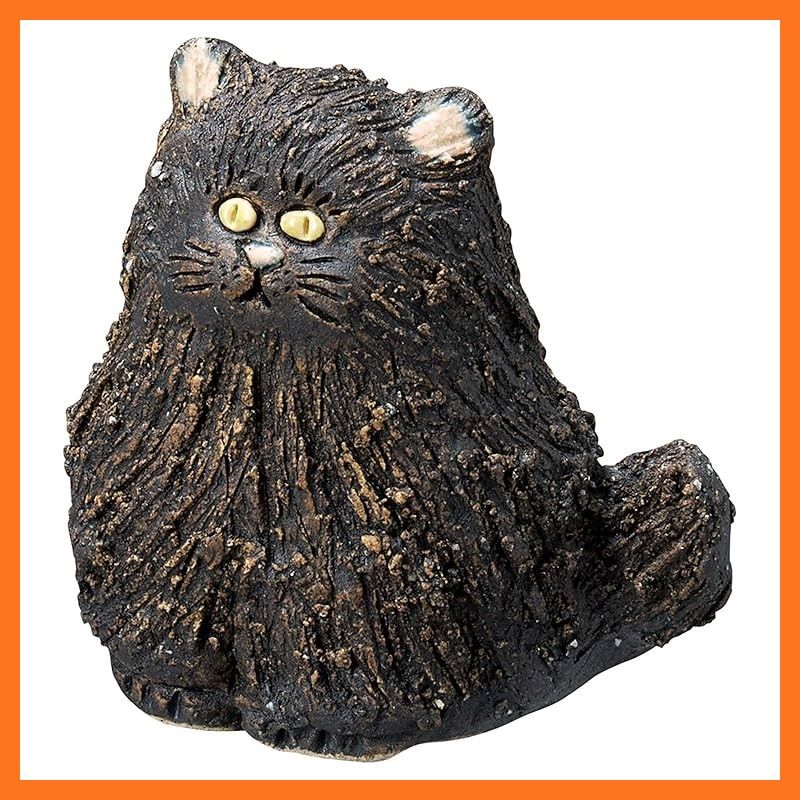 新品】 丸伊製陶 信楽焼 へちもん 猫 置物 陶器 大 約12cm 猫の 