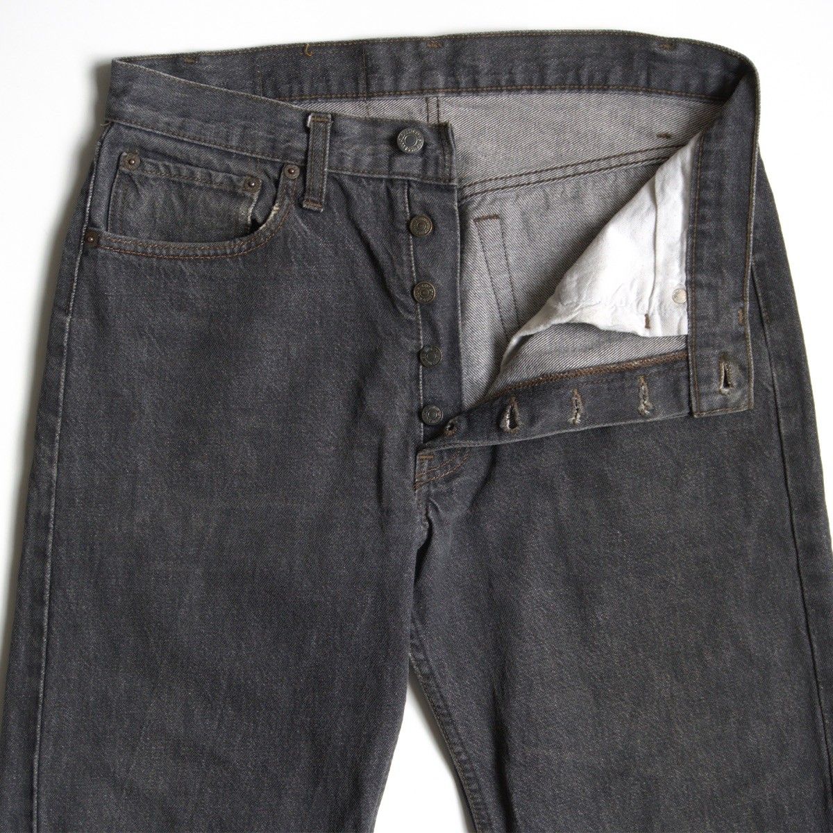 【先染め】 LEVI'S 【80s/501 ブラックデニム デニムパンツ】32×36 リーバイス アメリカ製 80年代 wsm 26040176 先染め】 LEVI'S 【80s/501 ブラックデニム デニムパンツ】32×36