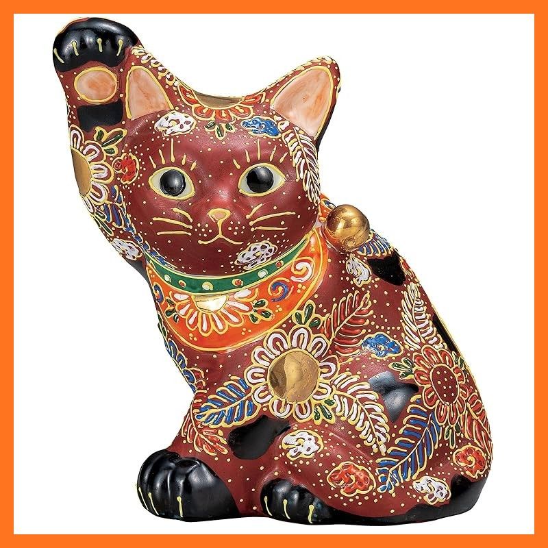  九谷焼 招き猫 置物 招福 金運 右手 高さ16.7cm 5.5号 盛 K9-1633 小物置物 置物 インテリア小物