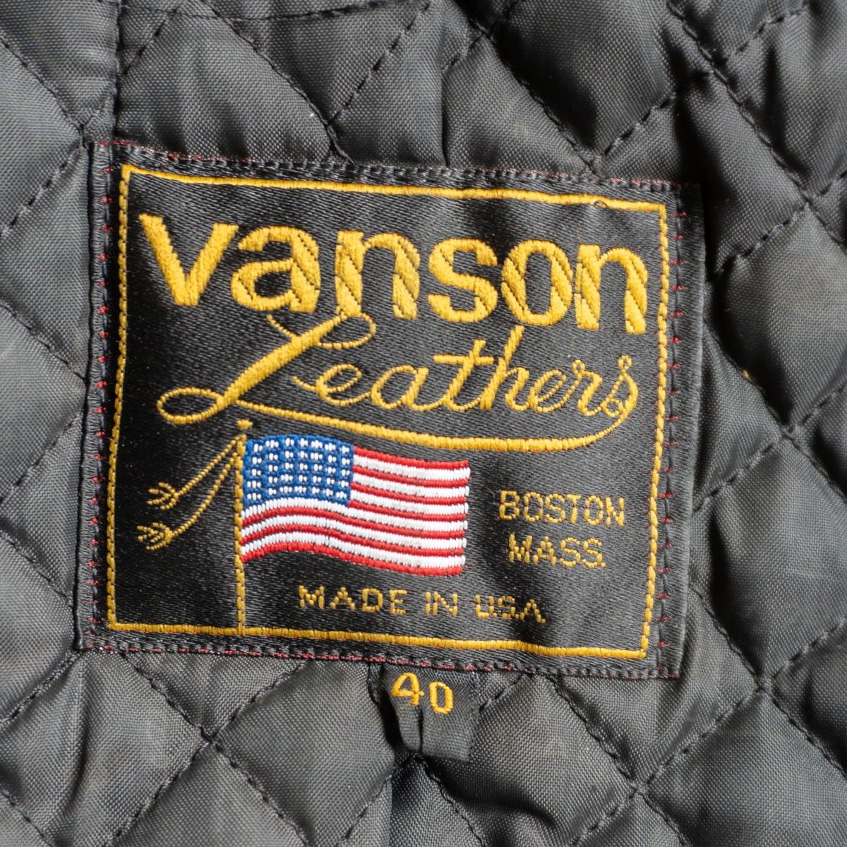雰囲気抜群】 VANSON 【C2 ダブルライダース ジャケット】40 レザー