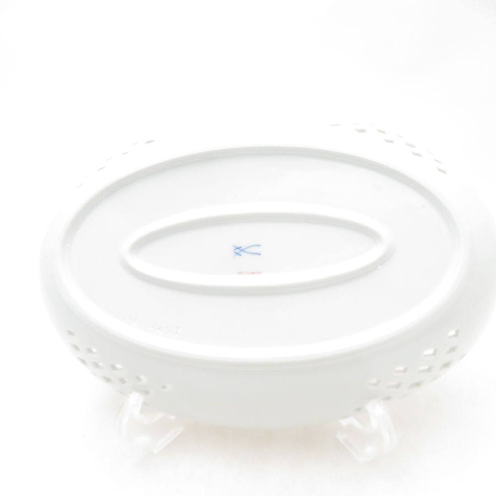 美品 MEISSEN マイセン インドの華 リッチピンク 54907 オーバル
