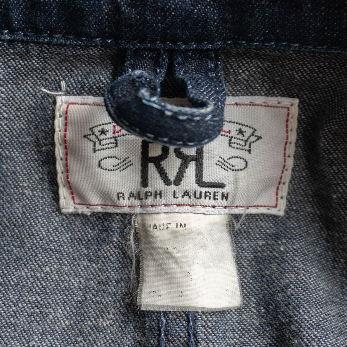 【希少】RRL【DENIM COVERALL JACKET】M 日本製 白タグ カバーオール デニムジャケット ダブルアールエル 26040239 希少】RRL【DENIM COVERALL JACKET】M 日本製 白タグ カバーオール