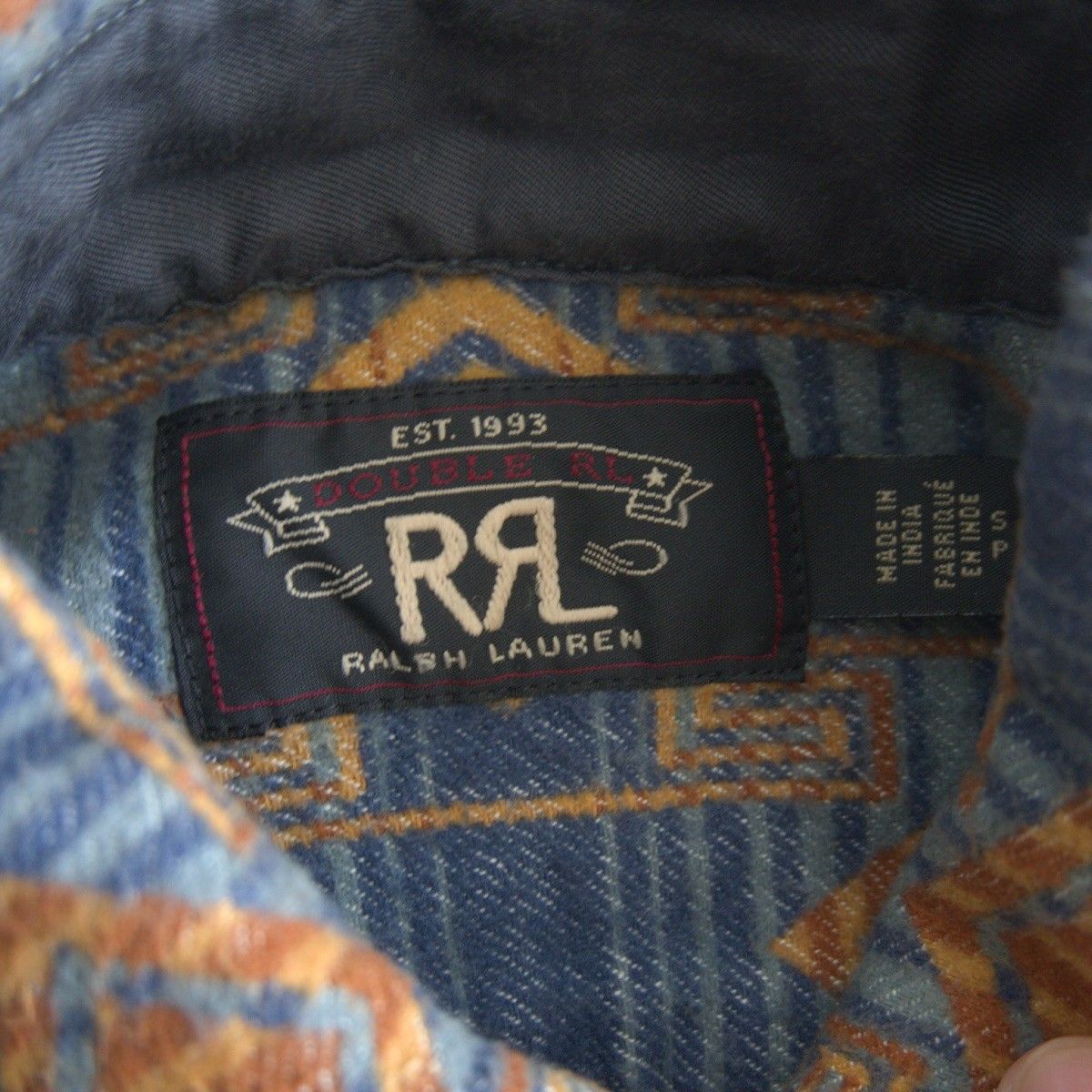 極美品】RRL【NATIVE JACQUARD OVER SHIRT】S ネイティブ ジャガード