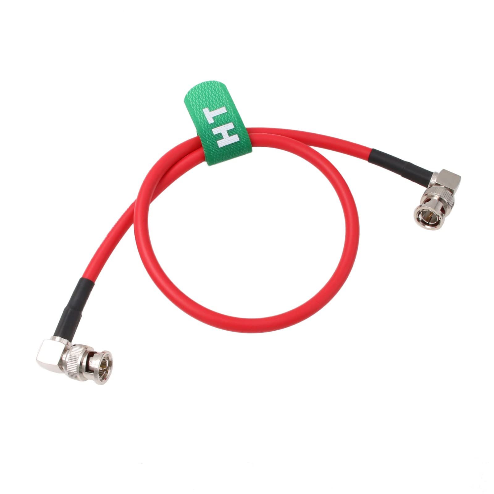 新品 HangTon 12G 6G HD SDI Raw 4K 60fps のビデオ ケーブルの直角 BNC Canare LV-61S 75 オームの同軸はソニー Alexa DSMC2 のカメラの Blackmagic SmallHD Atomos のモニ