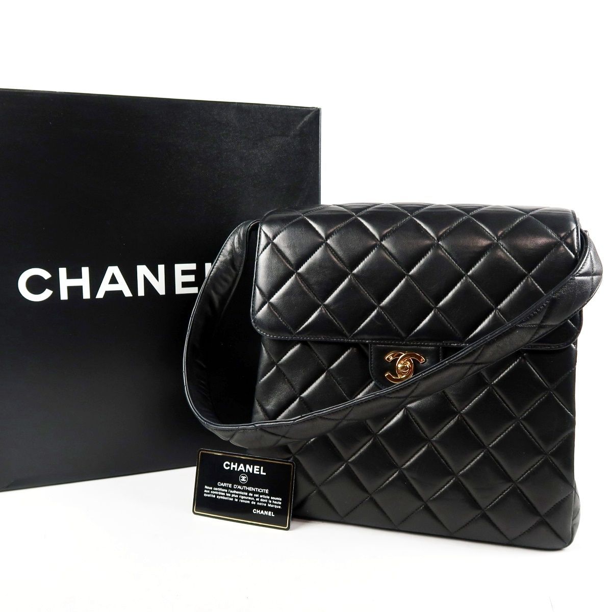 トップ 美品 CHANEL シャネル ターンロック ショルダーバッグ キャビア 