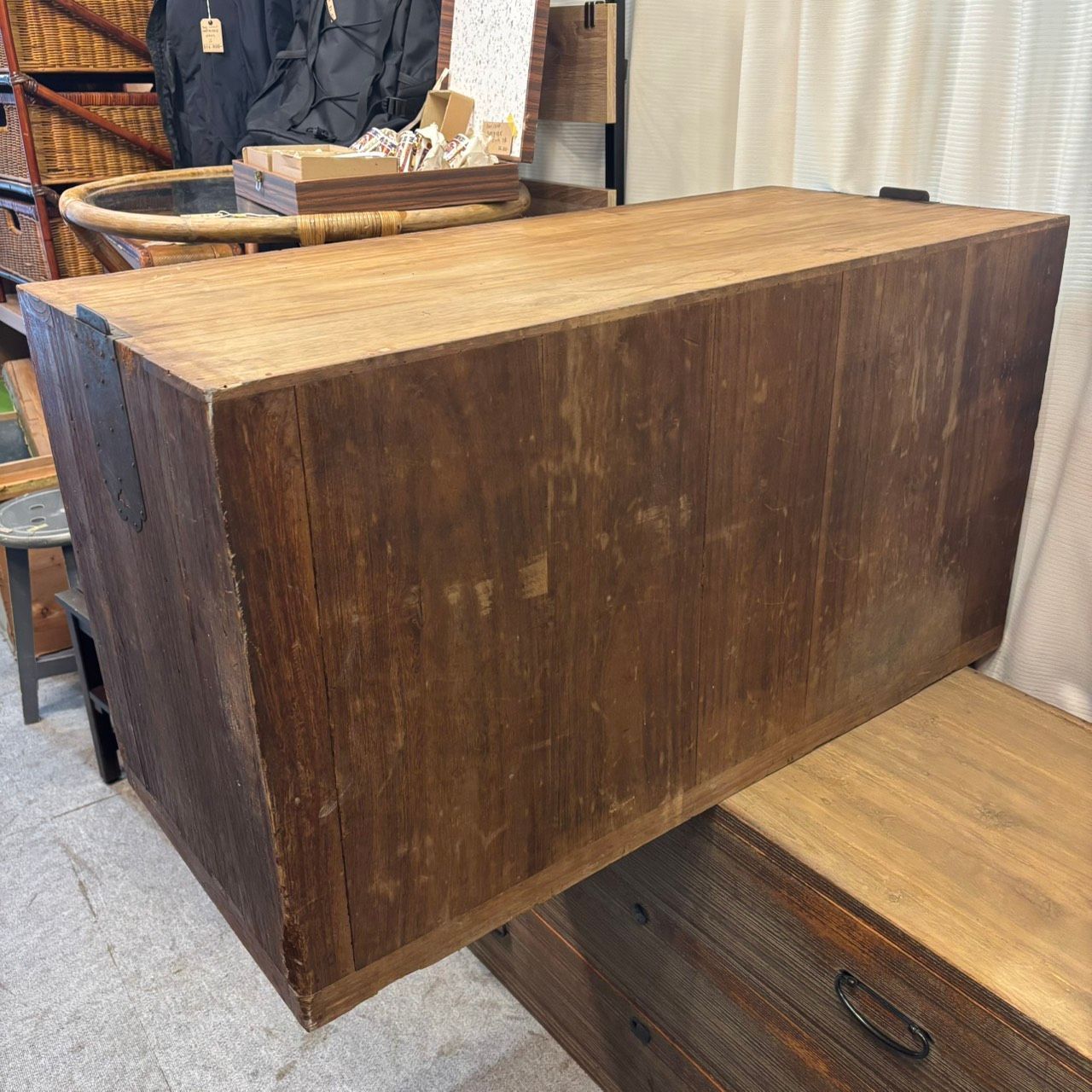 444 桐タンス 昭和初期 時代箪笥 木製収納箱 引き出し 古家具