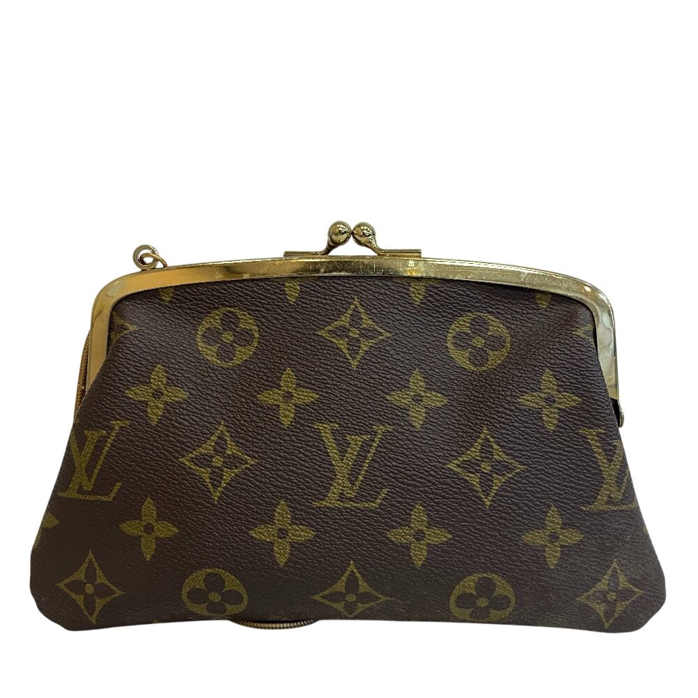 LOUIS VUITTON ルイヴィトン がま口 ポーチ チェーン付き 小物入れ 
