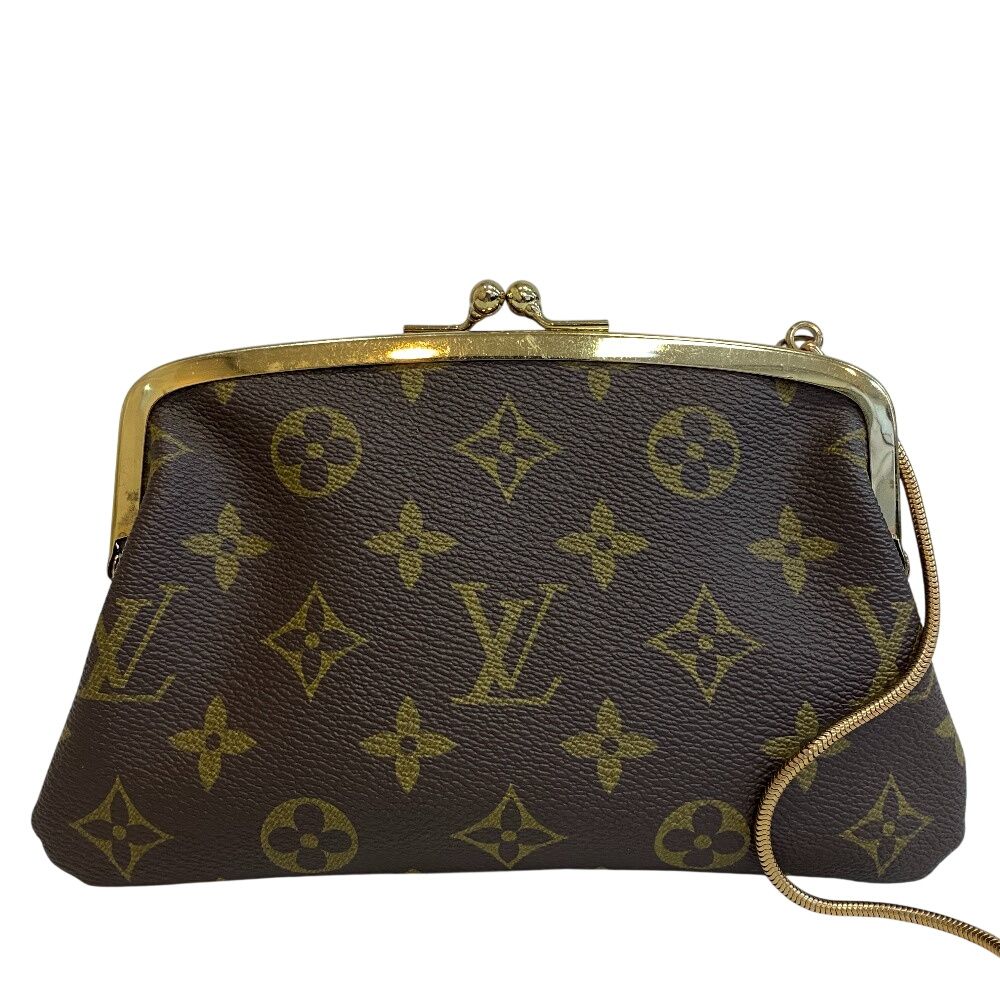 LOUIS VUITTON ルイヴィトン がま口 ポーチ チェーン付き 小物入れ 