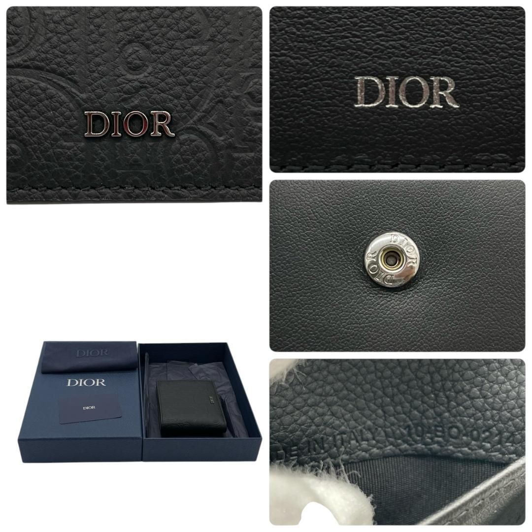 未使用】ディオール Dior グラビティレザー コンパクトウォレット 二