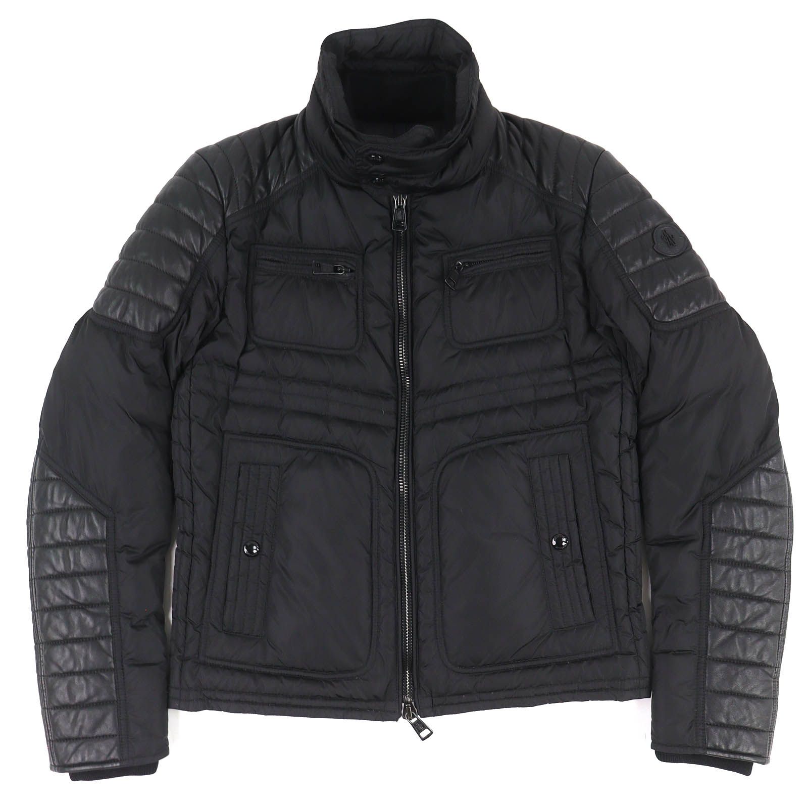 美品△MONCLER モンクレール DIMITRI ロゴワッペン ラムレザー