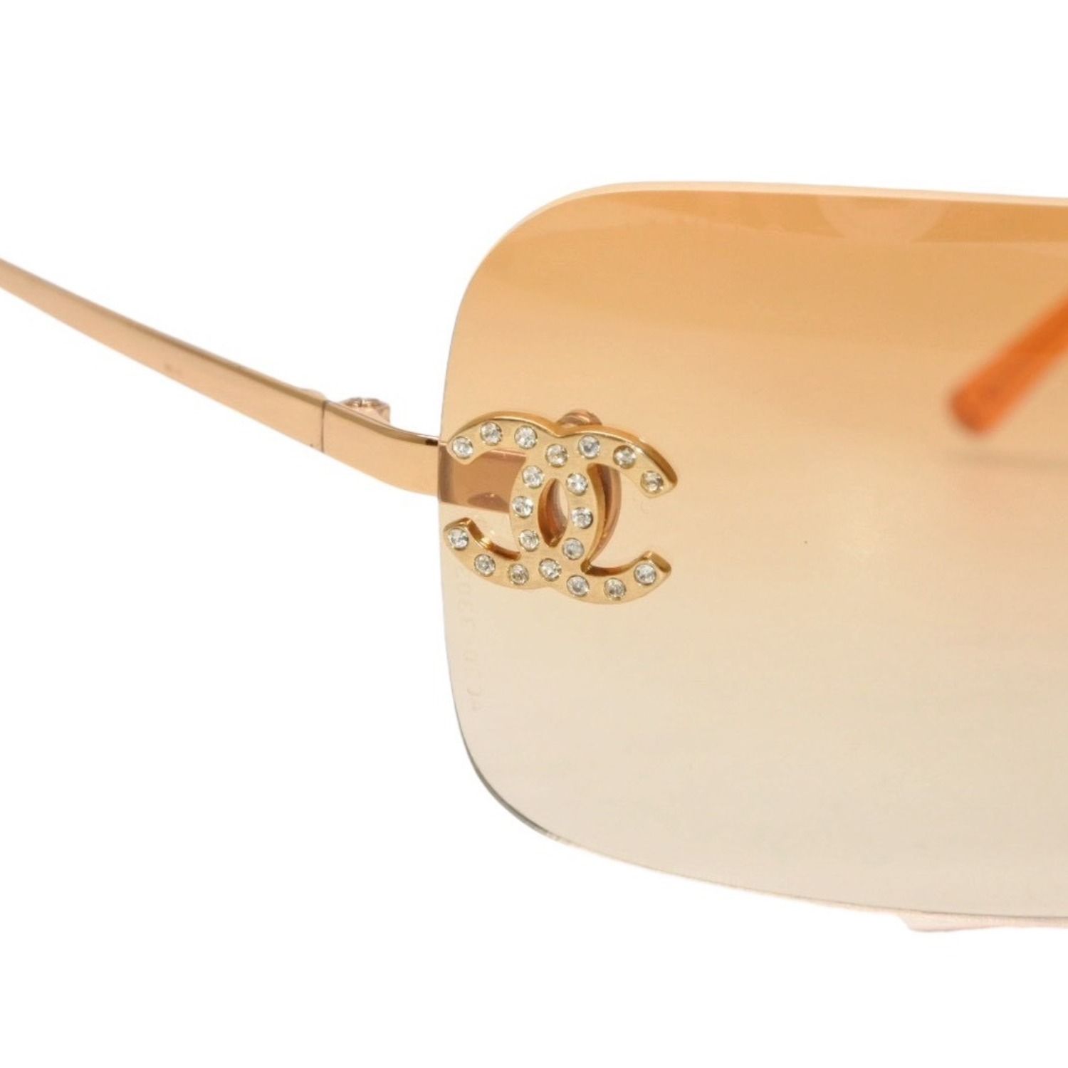✨美品✨CHANEL サングラス 4017-D オレンジ ココマーク リムレス CHANEL - CHANEL シャネル リムレス サングラス アイウェア 4017-D c