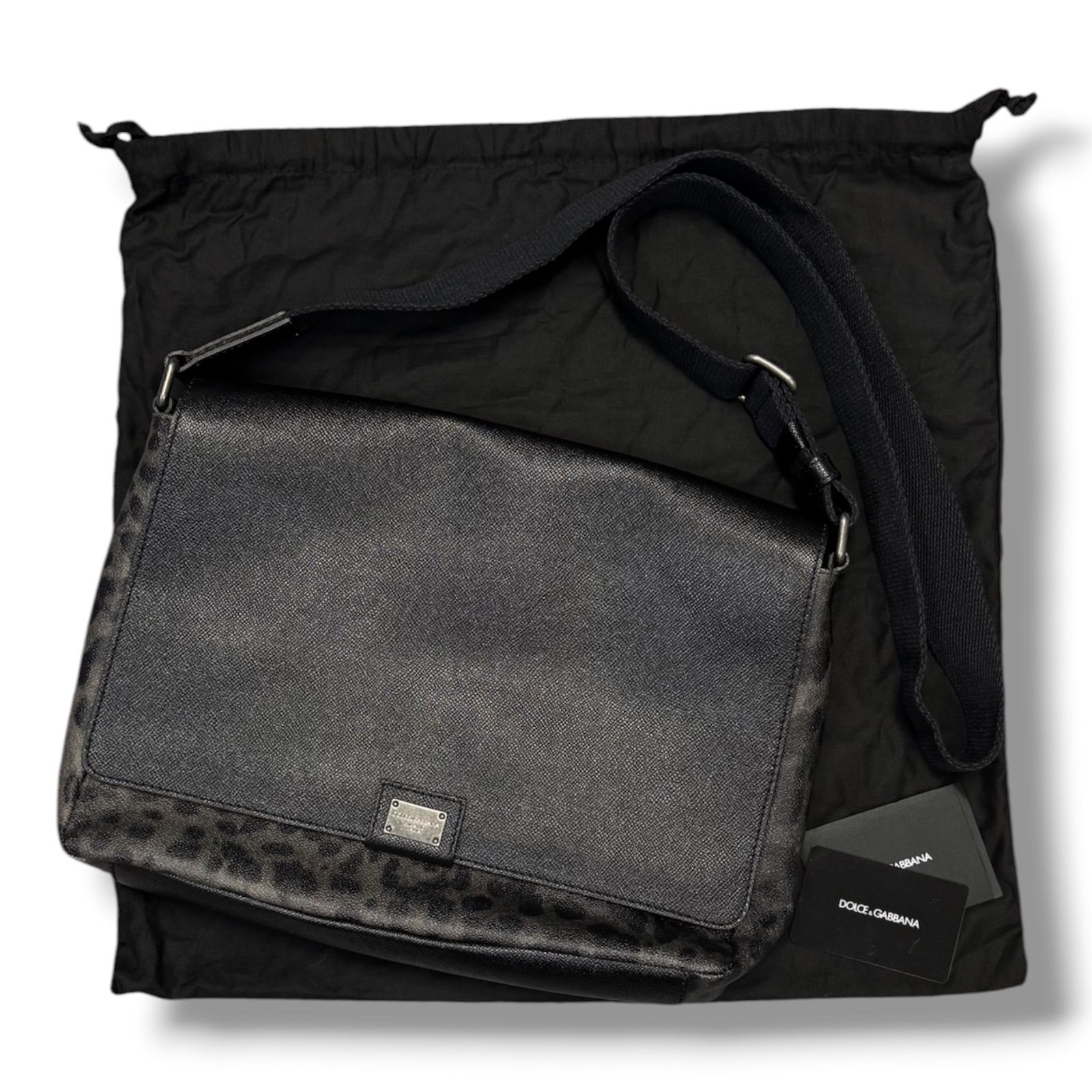 DOLCE＆GABBANA Leopard shoulder bag レオパードショルダーバッグ 鞄 