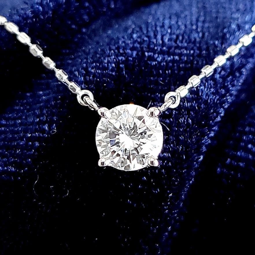 ギラギラ！透明度抜群 D SI1 0.4ct ダイヤモンド K18 ネックレス 