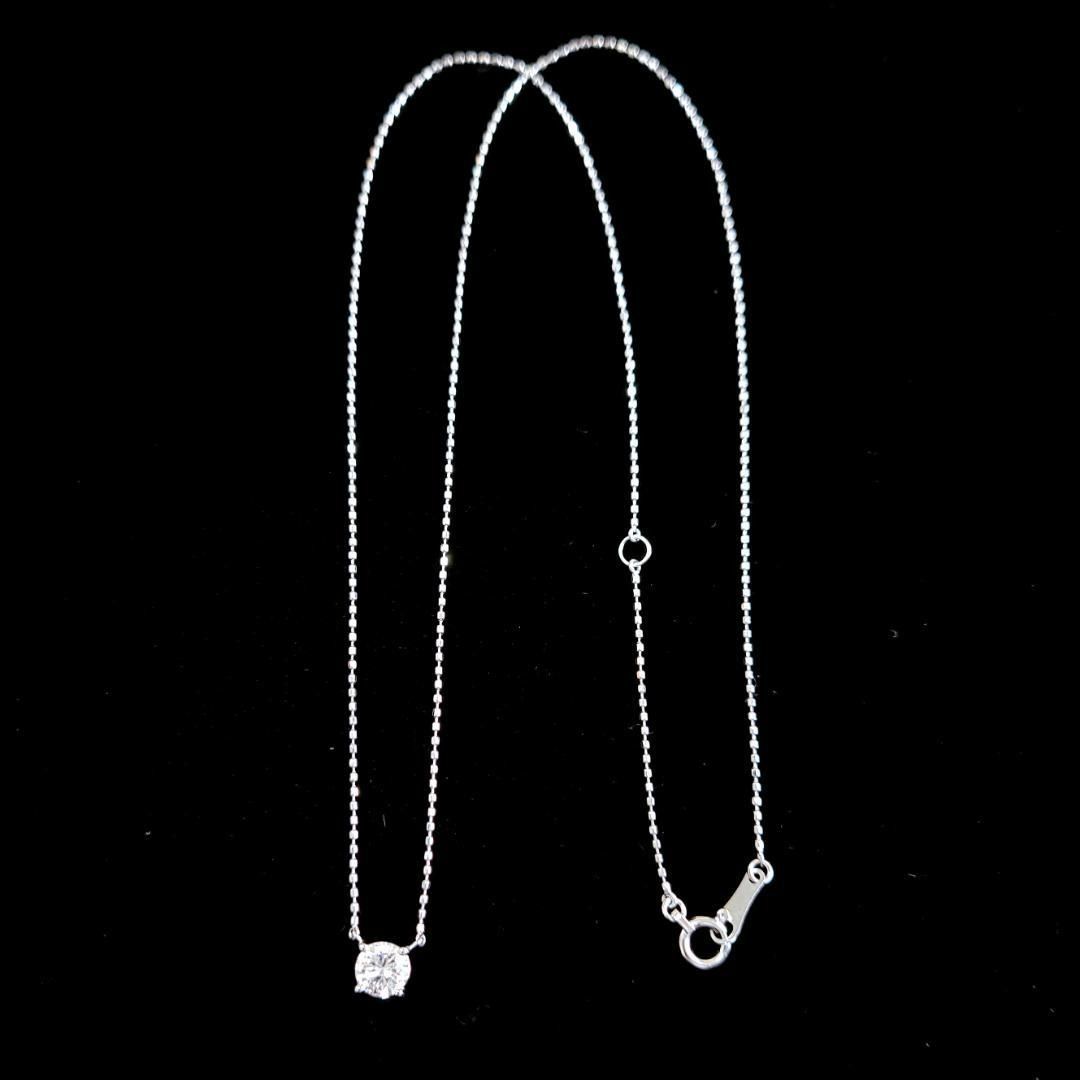 ギラギラ！透明度抜群 D SI1 0.4ct ダイヤモンド K18 ネックレス 