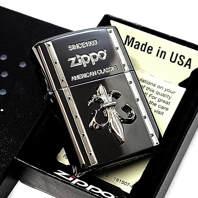 ちょめX 生活家電 ZIPPO ライター 百合の紋章 クロスメタル ジッポ ゴシック